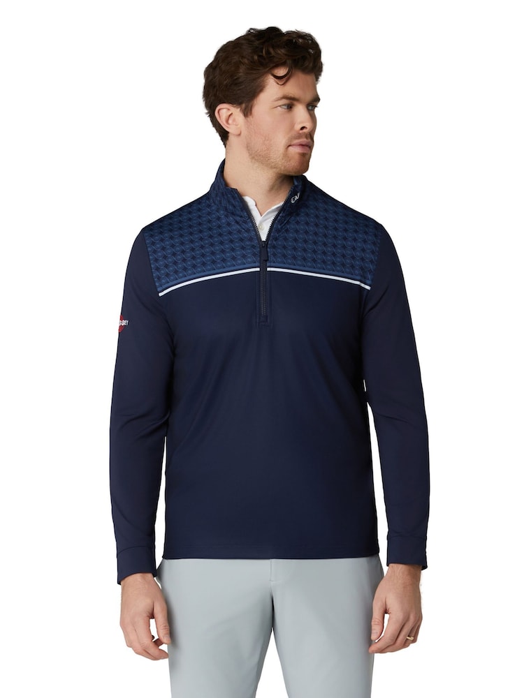 Callaway Golf Black Odyssey Block Polo Printed Block Pullover Jumper - Image 1 of 6 Callaway Golf Black Odyssey Block Polo Printed Block Pullover Jumper - Image 1 of 6