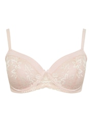 Yours Curve Pink Lace Padded T-Shirt Bra - Image 5 of 6