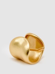 Reiss Gold Tone Harper Sculpted Hair Cuff With Pin - Image 3 of 4