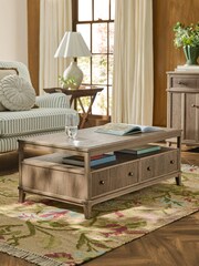 Laura Ashley Light Oak Barcombe Storage Coffee Table - Image 1 of 8