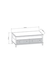 Laura Ashley Light Oak Barcombe Storage Coffee Table - Image 4 of 8