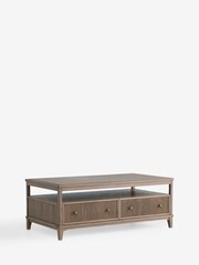 Laura Ashley Light Oak Barcombe Storage Coffee Table - Image 6 of 8