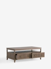 Laura Ashley Light Oak Barcombe Storage Coffee Table - Image 7 of 8