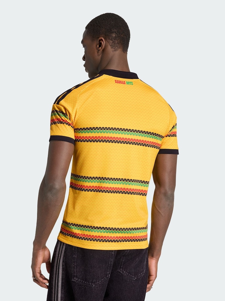 adidas Yellow Jamaica Bob Marley Home Jersey - Image 2 of 7