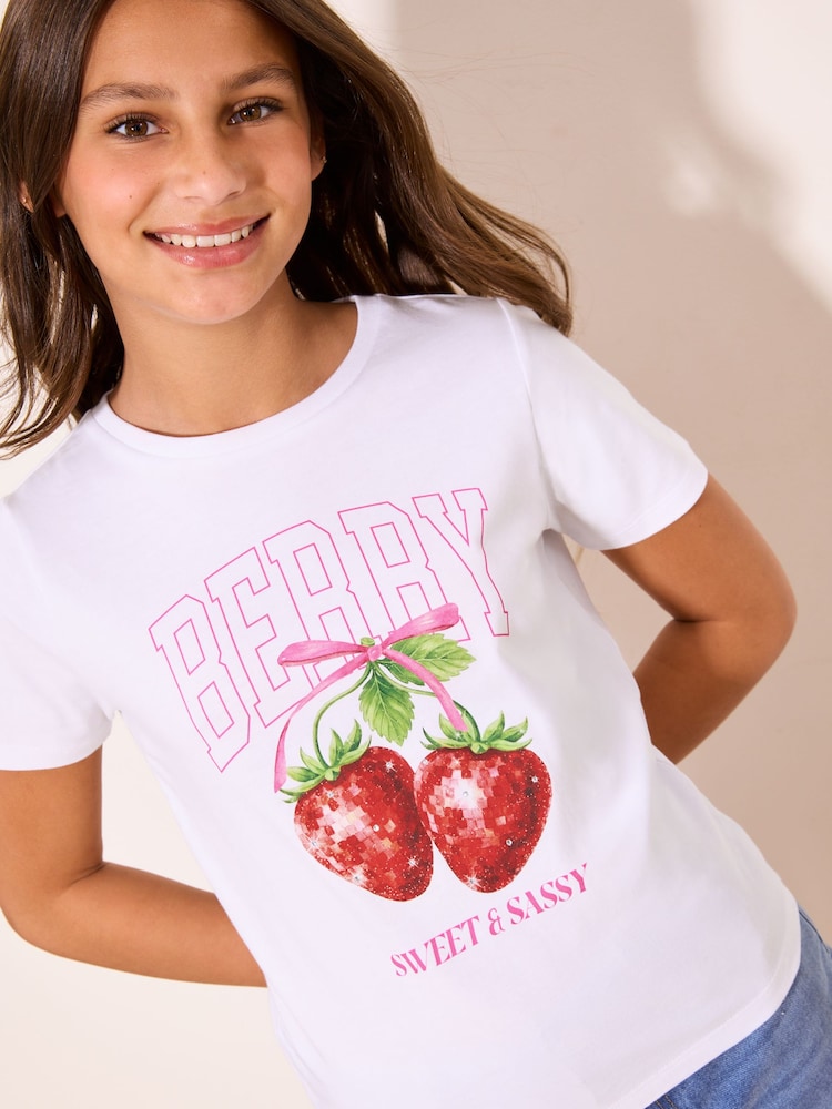 White Berry - Camiseta gráfica de Lipsy (5-16 años) - Imagen 1 de 4