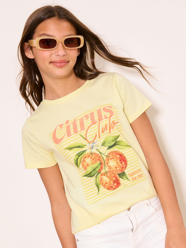 Yellow Citrus - Camiseta gráfica de Lipsy (5-16 años) - Imagen 1 de 4