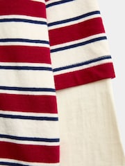 JoJo Maman Bébé Red Stripe Slogan Top - Image 3 of 4