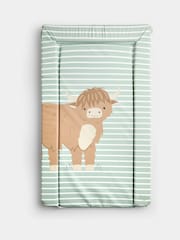 JoJo Maman Bébé Green Highland Cow Print Changing Mat - Image 1 of 3