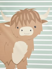 JoJo Maman Bébé Green Highland Cow Print Changing Mat - Image 3 of 3