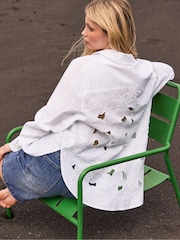 Ro&Zo White Petite Cutwork Embroidered Shirt - Image 3 of 3