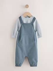 Blue Jersey Dungarees and Bodysuit Baby Set (0mths-2yrs) - Image 1 of 5