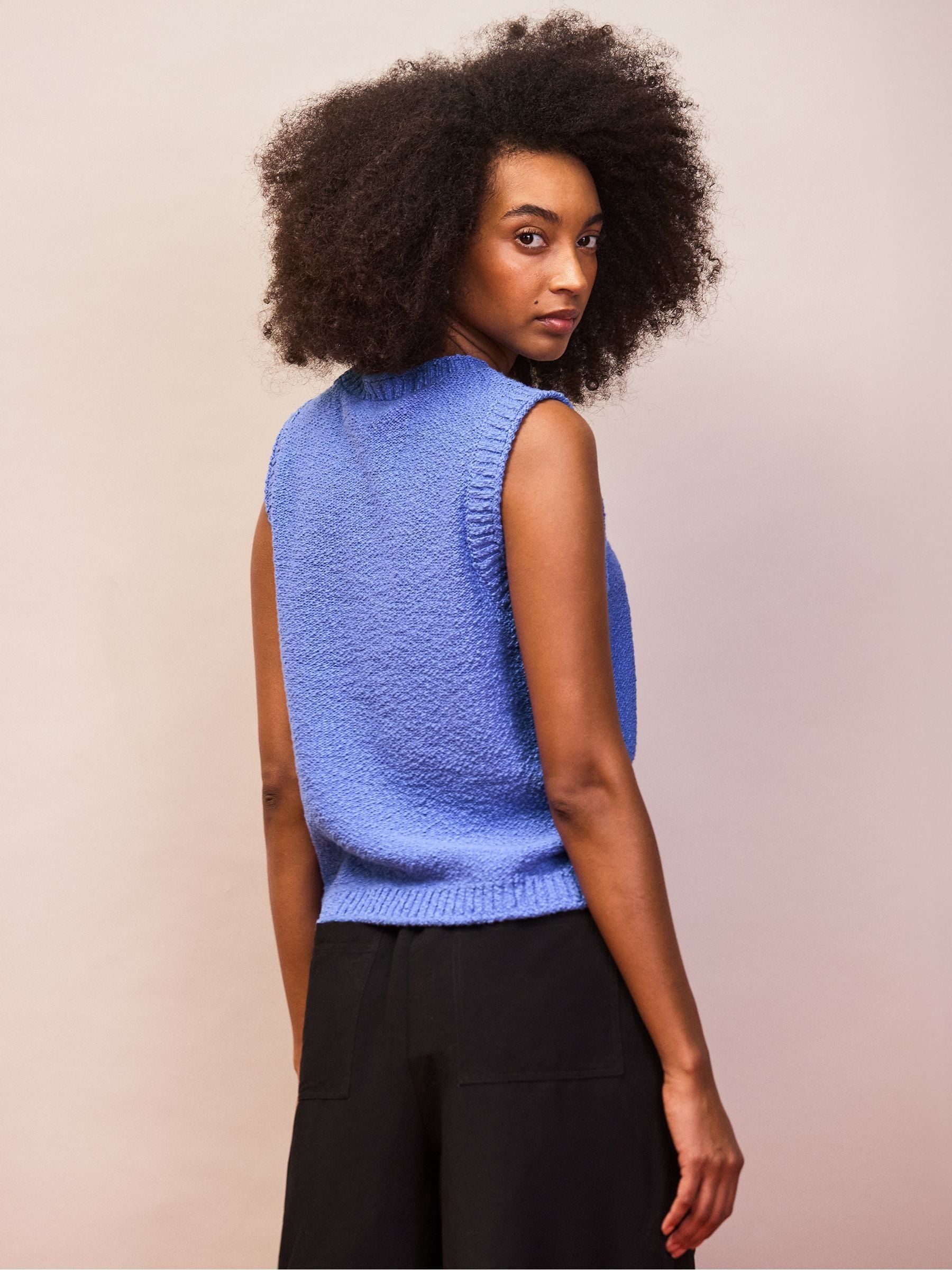 Buy Ro&Zo Blue Textured Knit Tank Top from Next Romania