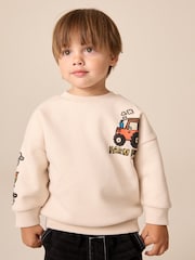 Ecru Farm Back Printed Crew Neck Sweat Top (3mths-7yrs) - Image 2 of 9