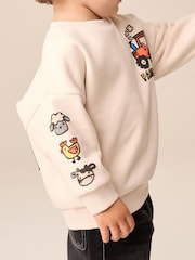 Ecru Farm Back Printed Crew Neck Sweat Top (3mths-7yrs) - Image 4 of 9
