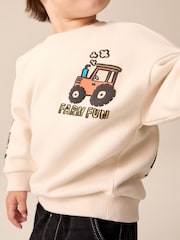 Ecru Farm Back Printed Crew Neck Sweat Top (3mths-7yrs) - Image 5 of 9