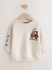Ecru Farm Back Printed Crew Neck Sweat Top (3mths-7yrs) - Image 7 of 9