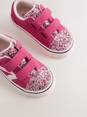 Himbeerrfarben - Turnschuhe mit Klettverschluss - Bild 3 von 5