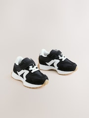 Black Elastic Lace Touch Fasten Trainers - Image 1 of 5