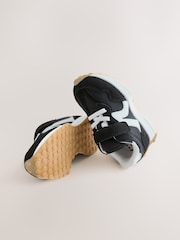 Black Elastic Lace Touch Fasten Trainers - Image 3 of 5