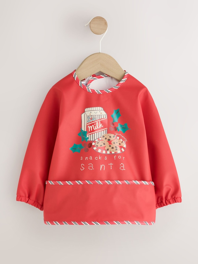 Christmas Food Weaning And Feeding Sleeved Bib - Image 1 of 5