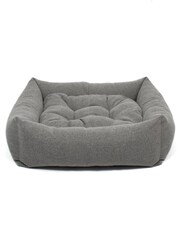 Lords and Labradors Pewter Herringbone Tweed Box Dog Bed - Image 5 of 5