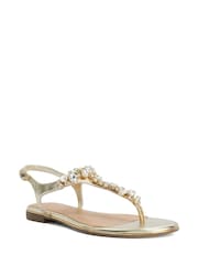 Dune London Gold Life Casual Sandals - Image 2 of 5