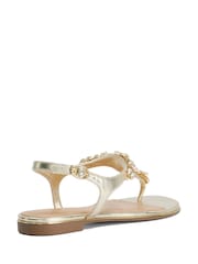 Dune London Gold Life Casual Sandals - Image 3 of 5