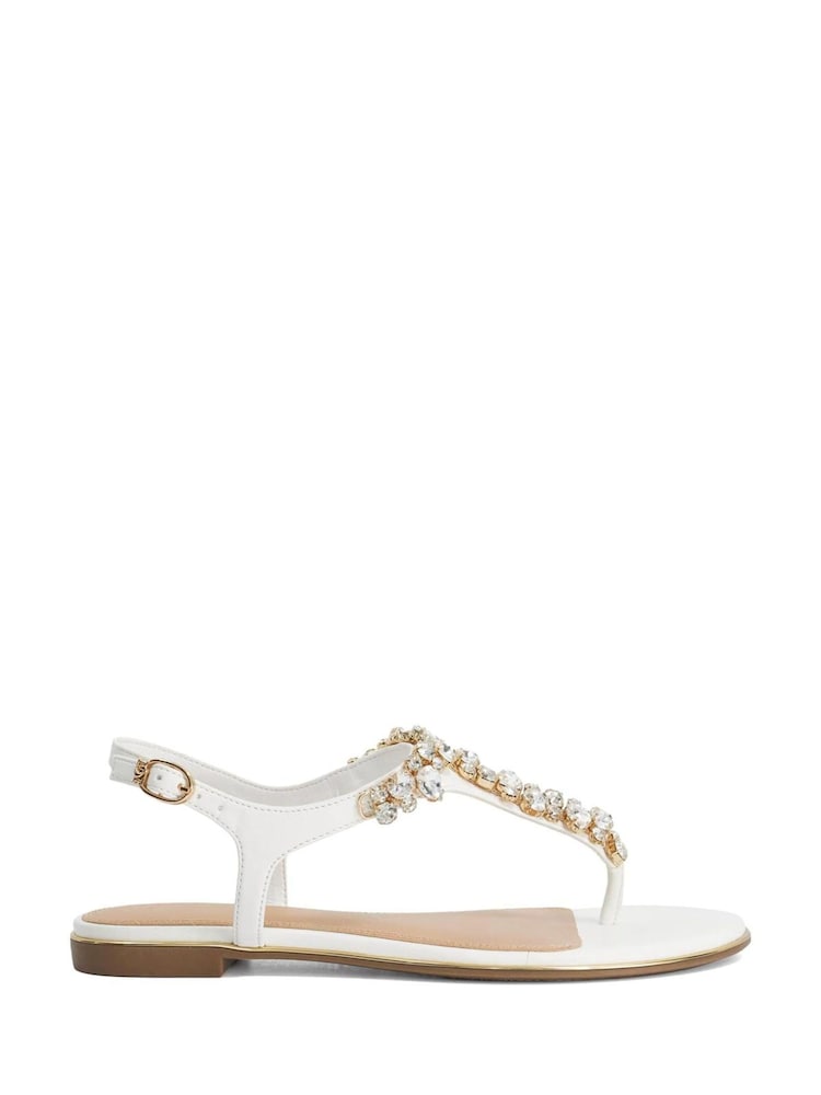 Dune London White Life Casual Sandals - Image 1 of 5