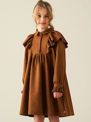 Vestido camisero Macie de antelina con cuello tipo capa de Angel & Rocket - Imagen 1 de 7