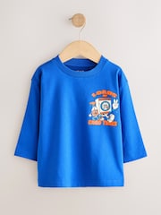 ブルー - 長袖 グラフィック Tシャツ（3ヶ月～7 歳） - 画像 1 / 4
