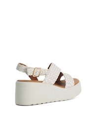 Dune London White Leather Kerbie Wedges - Image 3 of 5
