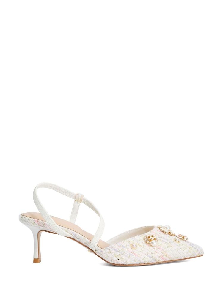 Dune London Pink Wide Fit Dyana Court Shoes - Image 1 of 5