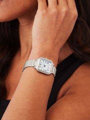 Sekonda Silver Rene 29mm Square Analogue Watch with Bracelet - Image 5 of 5