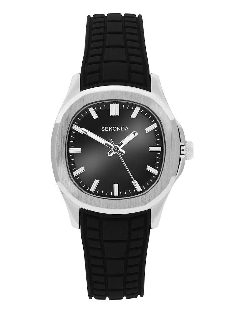 Sekonda Black Octaire 30mm TV Analogue Watch - Image 1 of 5