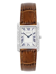 Sekonda Brown Colette 22mm Rectangular Analogue Watch With Strap - Image 1 of 5