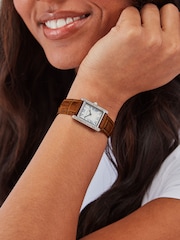 Sekonda Brown Colette 22mm Rectangular Analogue Watch With Strap - Image 5 of 5