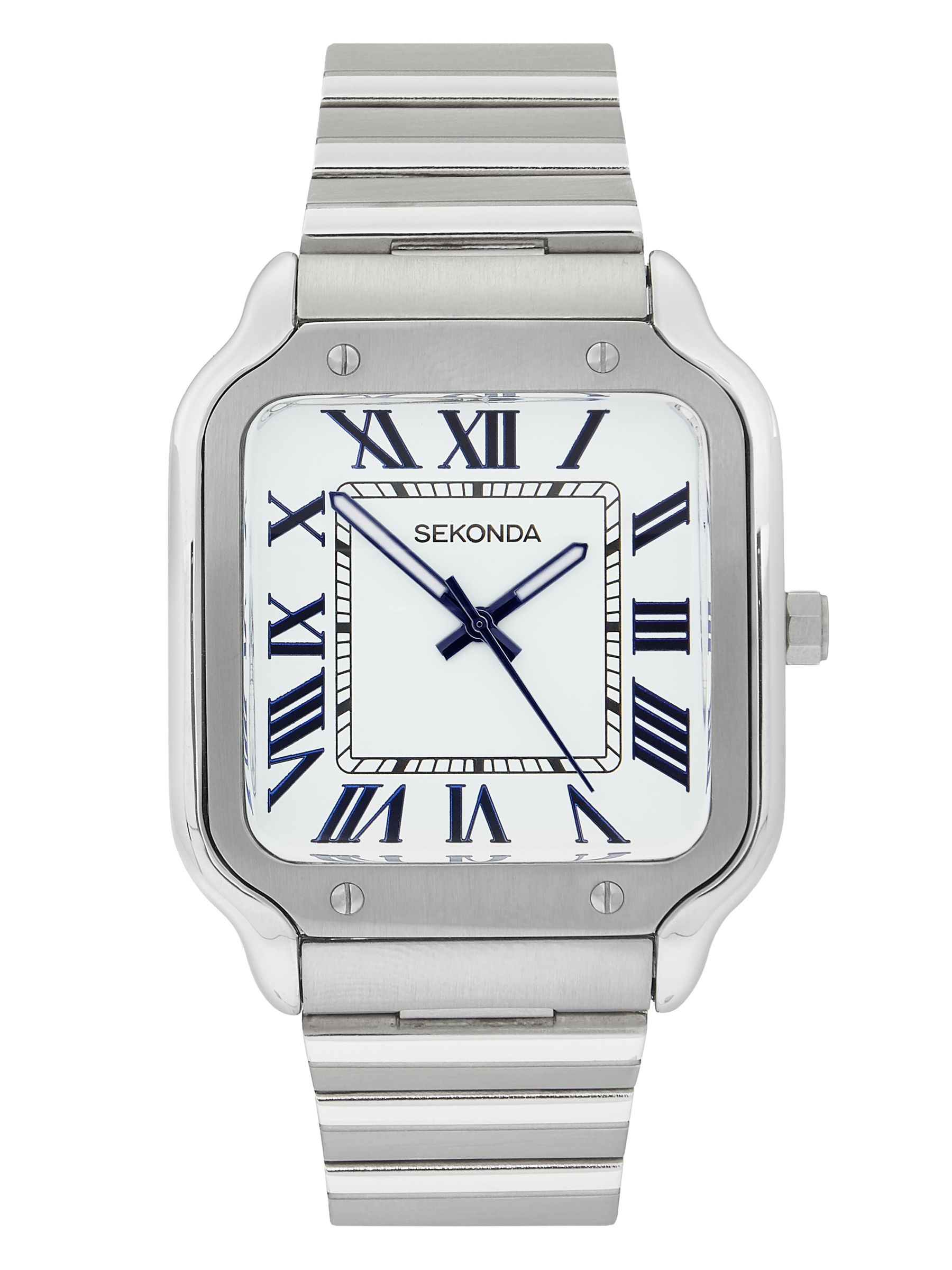 Sekonda Mens Rene Silver Stainless Steel Strap With White Dial Analogue Watch - Image 7