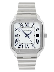 Sekonda Silver Rene 39mm Square Analogue Watch with Bracelet - Image 1 of 5