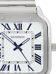 Sekonda Silver Rene 39mm Square Analogue Watch with Bracelet - Image 4 of 5