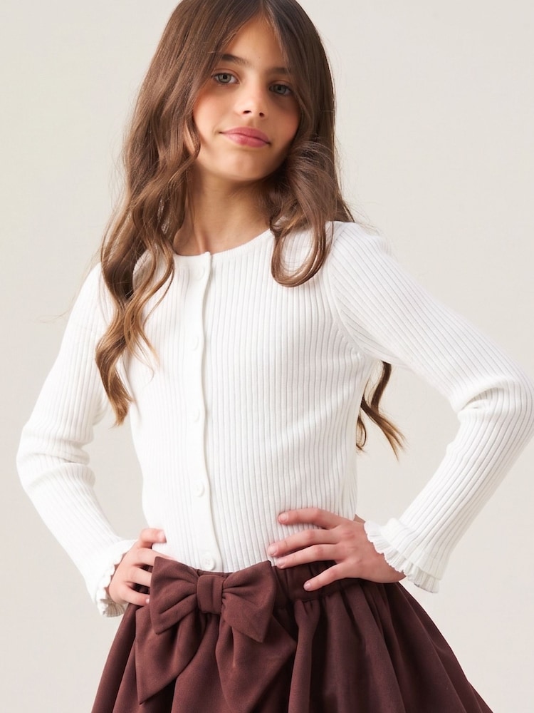 Άσπρο - Angel & Rocket Nellie Rib Long Sleeve Top - Εικόνα 1 από 4