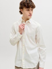 JACK & JONES Long Sleeve Linen Mix Shirt - Bild 3 von 5