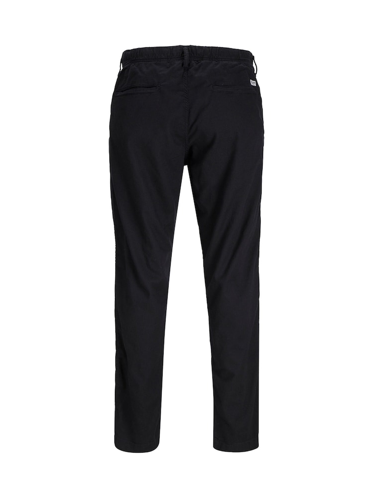 JACK & JONES Black Relaxed Fit Linen Mix Trousers - Image 7 of 7 JACK & JONES Black Relaxed Fit Linen Mix Trousers - Image 7 of 7
