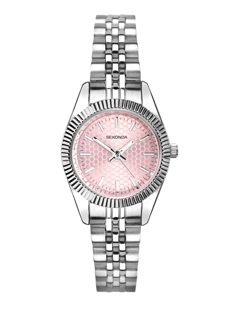 Sekonda Silver Francis 26mm Round Analogue Watch Bracelet - Image 1 of 5