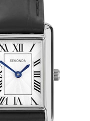 Sekonda Black Colette 22mm Rectangular Analogue Watch with Strap - Image 4 of 5