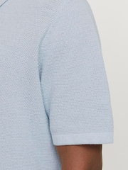 Azul - Camisa polo de punto texturizado JACK & JONES - Imagen 7 de 8