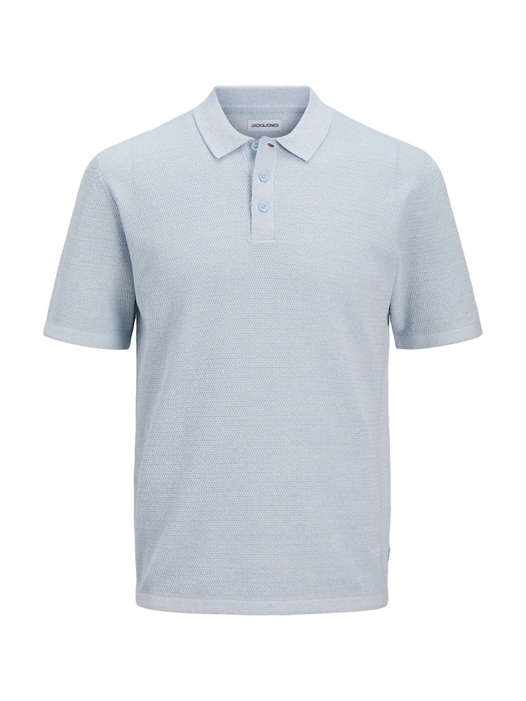 Azul - Camisa polo de punto texturizado JACK & JONES - Imagen 8 de 8