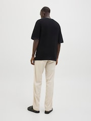 JACK & JONES Cream Relaxed Fit Linen Mix Trousers - Image 4 of 7