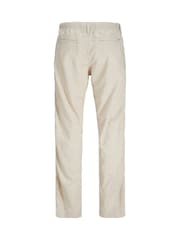 JACK & JONES Cream Relaxed Fit Linen Mix Trousers - Image 7 of 7