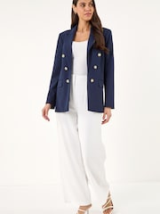 Roman Blue Longline Rochette Jacket - Image 4 of 5