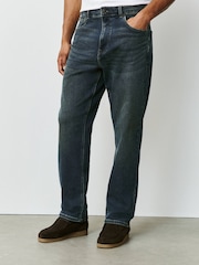Green Tint & Black Straight Fit Essential Stretch Jeans 2 Pack - Image 3 of 12